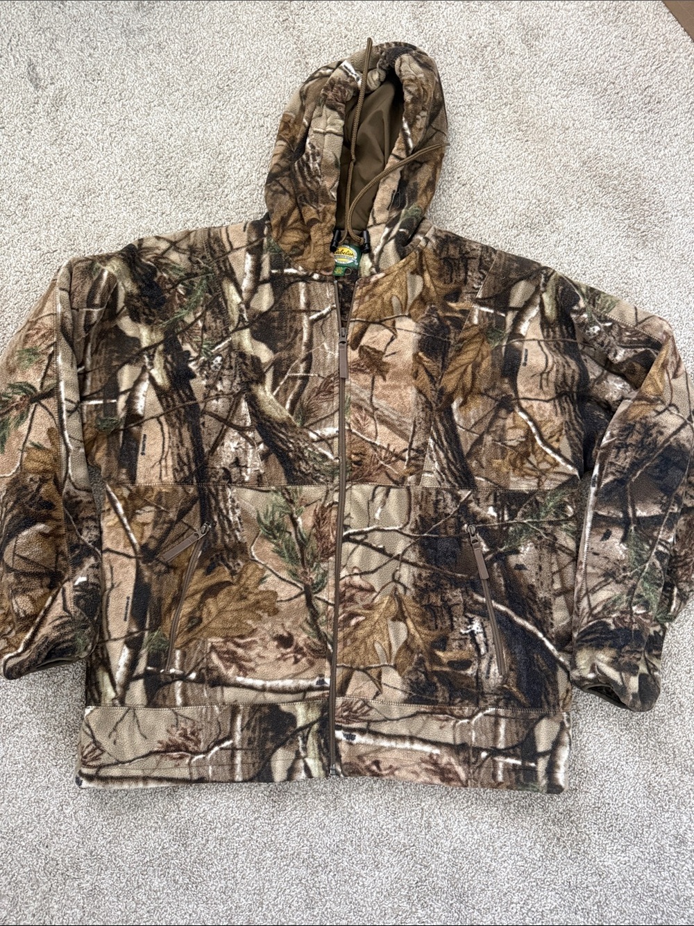 Cabela's Realtree Camo fleece Full-Zip Performance Hoodie Jacket